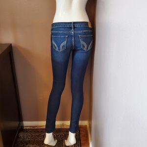 HOLLISTER Super Skinny blue stitch pocket jeans 1S